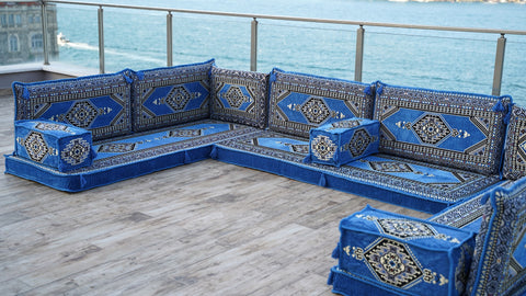 8 Thickness U Sofa Set, Handmade Arabic Sofa, Moroccan Sofa, Turkish Seating