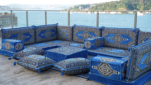 8 Thickness U Sofa Set, Handmade Arabic Sofa, Moroccan Sofa, Turkish Seating