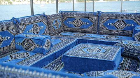 8 Thickness U Sofa Set, Handmade Arabic Sofa, Moroccan Sofa, Turkish Seating