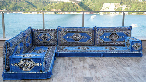 8 Thickness L Shape Sofa, Arabic Jalsa, Floor Seating Set, Majlis Sofa