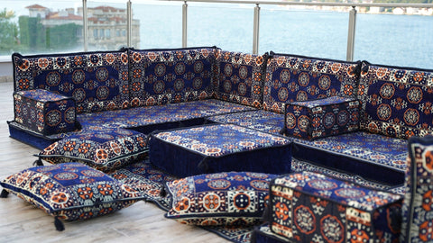 8 Thickness U Sofa Set, Arabic Floor Sofa Set, Arabic Majlis, Oriental Sofa Set