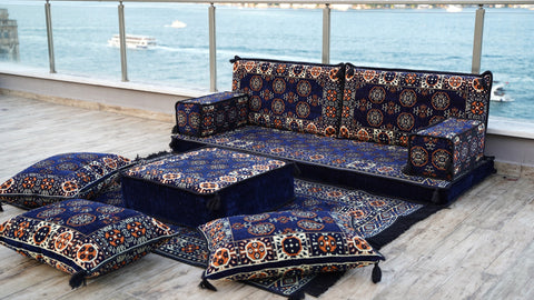 Single Sofa Set, Moroccan Sofa, Floor Cushions Seating