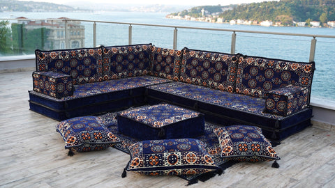 8 Thickness L Shape Sofa, Arabic Sofa, Turkish Sofa Seating, Oriental Sofa