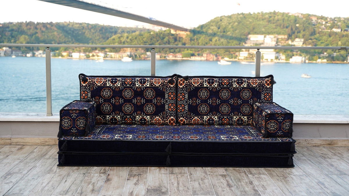 8 Thickness Loveseat, Moroccan Sofa, Floor Seating Set