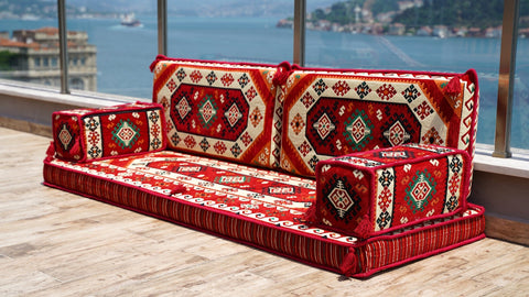 8 Thickness Loveseat, Moroccan Sofa, Arabic Floor Seating Cushions