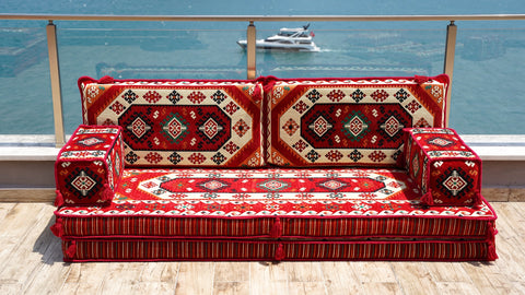 Loveseat Sofa, Moroccan Sofa, Arabic Floor Seating Cushions