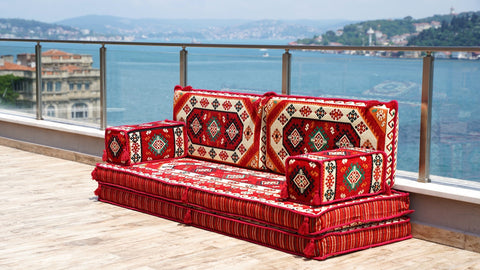 8 Thickness Loveseat, Moroccan Sofa, Arabic Floor Seating Cushions