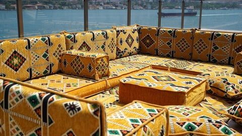 8 Thickness U Sofa Set, Oriental Sofa, Arabic Majlis, Floor Cushions, Moroccan Sofa