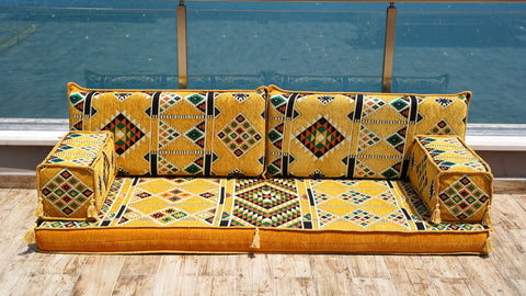 Loveseat Sofa, Floor Cushions, Arabic Majlis Sofa