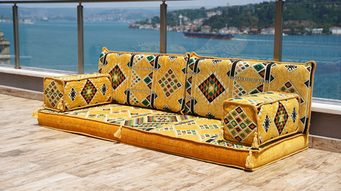 8 Thickness Loveseat, Floor Cushions, Arabic Majlis Sofa