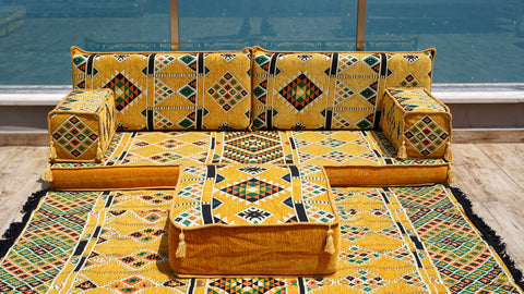 Single Sofa Set, Arabic Sofa Seating, Moroccan Sofa Set