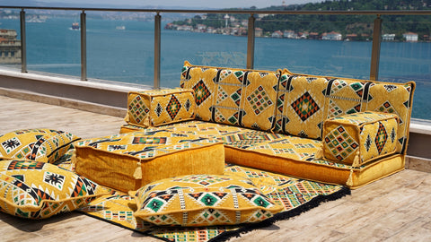 Single Sofa Set, Arabic Sofa Seating, Moroccan Sofa Set