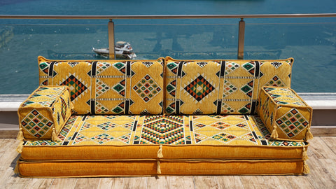 Loveseat Sofa, Floor Cushions, Arabic Majlis Sofa