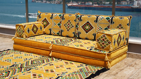 Single Sofa Set, Arabic Sofa Seating, Moroccan Sofa Set