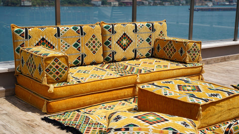 Single Sofa Set, Arabic Sofa Seating, Moroccan Sofa Set