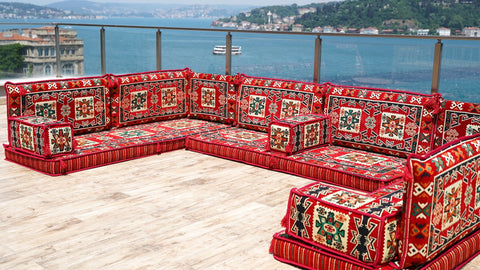 8 Thickness U Sofa Set, Arabic Sofa, Moroccan Sofa Set, Turkish Floor Seating