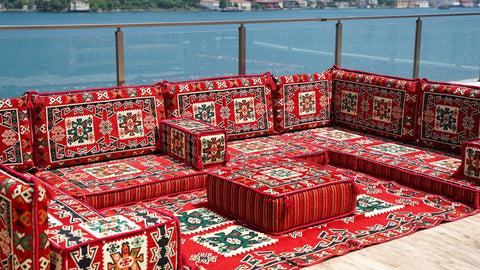 8 Thickness U Sofa Set, Arabic Sofa, Moroccan Sofa Set, Turkish Floor Seating