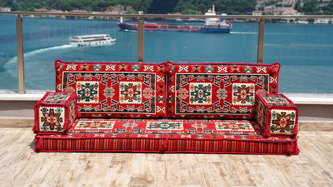 8 Thickness Loveseat, Arabic Jalsa, Floor Cushions