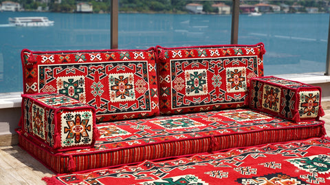 8 Thickness Single Seating Sofa, Moroccan Sofa, Handmade Arabic Sofa