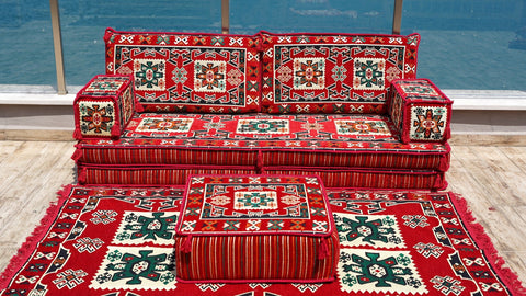 8 Thickness Single Seating Sofa, Moroccan Sofa, Handmade Arabic Sofa