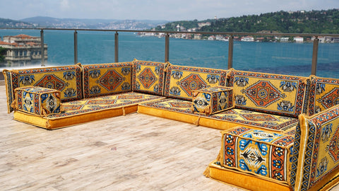 8 Thickness U Sofa Set, Arabic Sofa, Moroccan Sofa Set, Turkish Sofa Seating