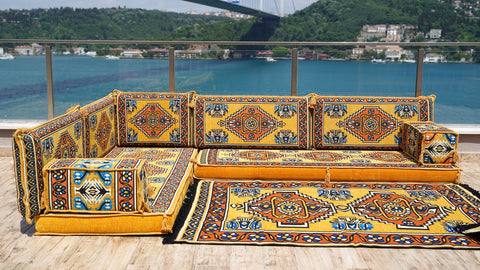 8 Thickness L Shape Sofa, Turkish Seating Pillows, Arabic Jalsa, Arabic Majlis