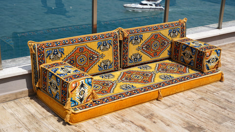 Loveseat Sofa Seating, Arabic Jalsa Sofa, Moroccan Sofa