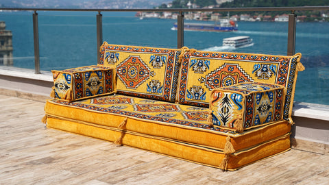 Loveseat Sofa Seating, Arabic Jalsa Sofa, Moroccan Sofa