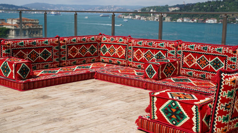 8 Thickness U Sofa Set, Arabic Sofa, Moroccan Sofa Set, Turkish Sofa, Floor Cushions