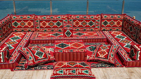 8 Thickness U Sofa Set, Arabic Sofa, Moroccan Sofa Set, Turkish Sofa, Floor Cushions