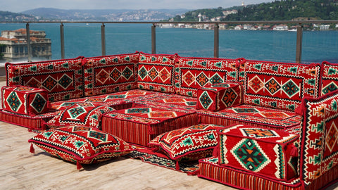 8 Thickness U Sofa Set, Arabic Sofa, Moroccan Sofa Set, Turkish Sofa, Floor Cushions