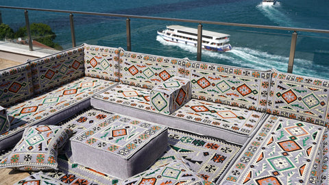 8 Thickness U Sofa Set, Moroccan Sofa, Floor Seating Set, Turkish Sofa Seating