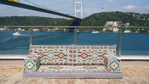 Loveseat Sofa, Floor Cushions, Arabic Jalsa, Majlis Sofa