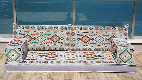 Loveseat Sofa, Floor Cushions, Arabic Jalsa, Majlis Sofa