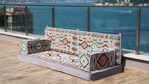 Loveseat Sofa, Floor Cushions, Arabic Jalsa, Majlis Sofa
