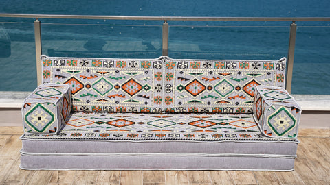 Loveseat Sofa, Floor Cushions, Arabic Jalsa, Majlis Sofa