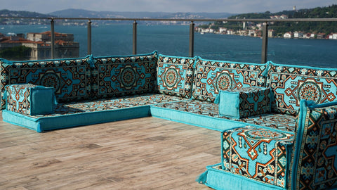 8 Thickness U Sofa Set, Arabic Sofa, Oriental Sofa, Moroccan Sofa Set, Turkish Sofa