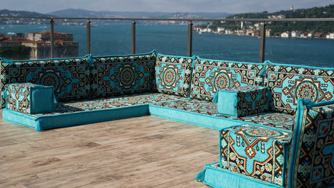 U Shaped Arabic Sofa, Oriental Sofa, Moroccan Sofa Set, Turkish Sofa