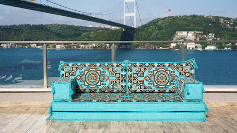 8 Thickness Loveseat, Arabic Jalsa, Moroccan Sofa Set