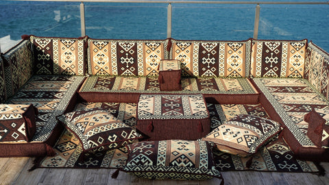 8 Thickness U Sofa Set, Majlis Sofa Set, Arabic Majlis, Handmade Arabic Sofa Set