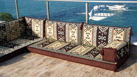 8 Thickness L Shape Sofa, Turkish Floor Sofa, Moroccan Sofa, Floor Cushions