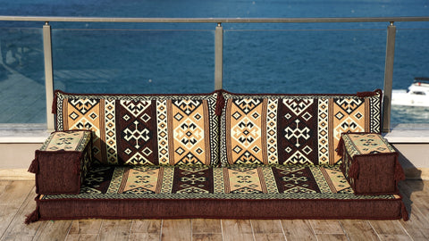 Loveseat Sofa Seating, Floor Sofa Set, Arabic Majlis Seating