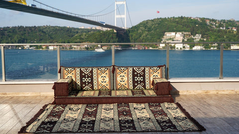 8 Thickness Single Seating Sofa, Moroccan Sofa, Turkish Floor Sofa Set