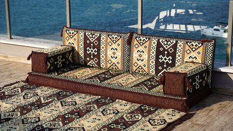 8 Thickness Single Seating Sofa, Moroccan Sofa, Turkish Floor Sofa Set