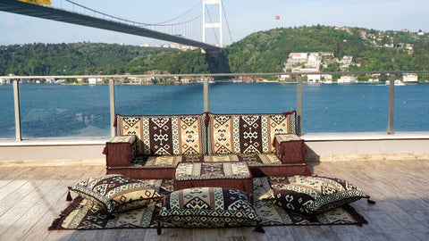 8 Thickness Single Seating Sofa, Moroccan Sofa, Turkish Floor Sofa Set