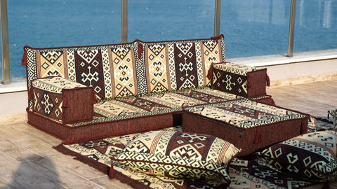 8 Thickness Single Seating Sofa, Moroccan Sofa, Turkish Floor Sofa Set