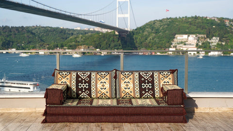 8 Thickness Single Seating Sofa, Moroccan Sofa, Turkish Floor Sofa Set