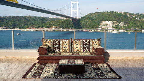 8 Thickness Single Seating Sofa, Moroccan Sofa, Turkish Floor Sofa Set