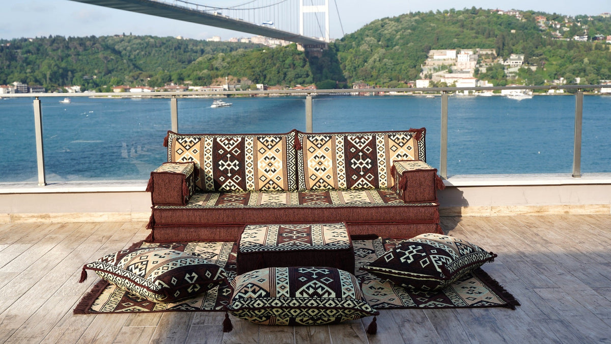 8 Thickness Single Seating Sofa, Moroccan Sofa, Turkish Floor Sofa Set