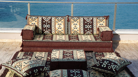 8 Thickness Single Seating Sofa, Moroccan Sofa, Turkish Floor Sofa Set